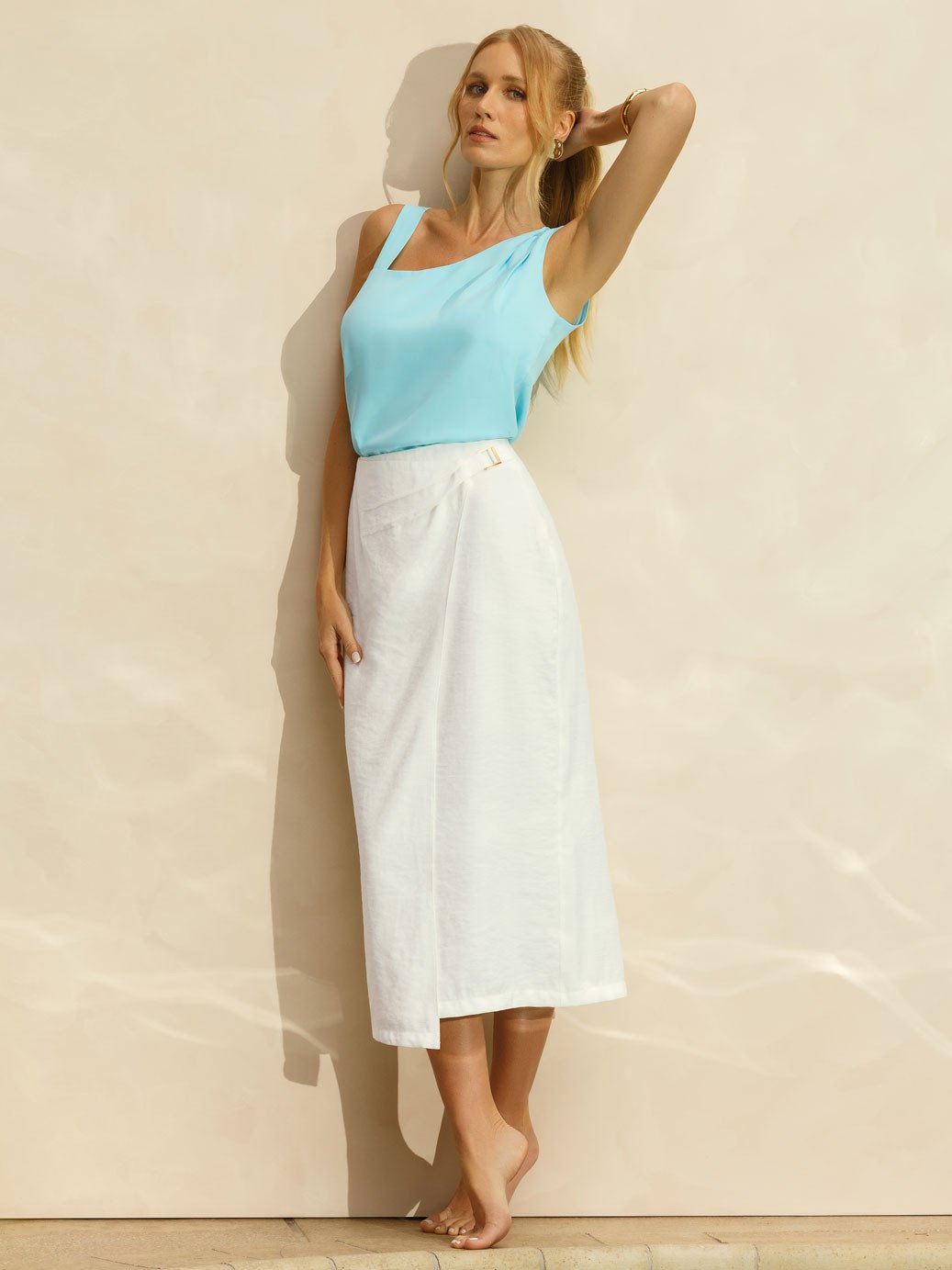 saia de alfaiataria longuete off white mara