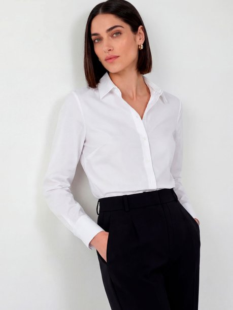 Camisa Social Básica Off White Roberta
