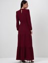 vestido longo com babados bordo tatiane1
