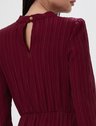 vestido longo com babados bordo tatiane