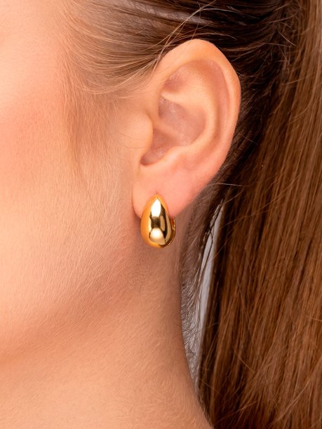 brinco oval dourado aspen