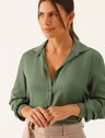 10202299 camisa manga longa regular em viscose verde veranice