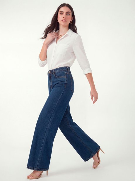 Calça Jeans Azul Médio Sabrina