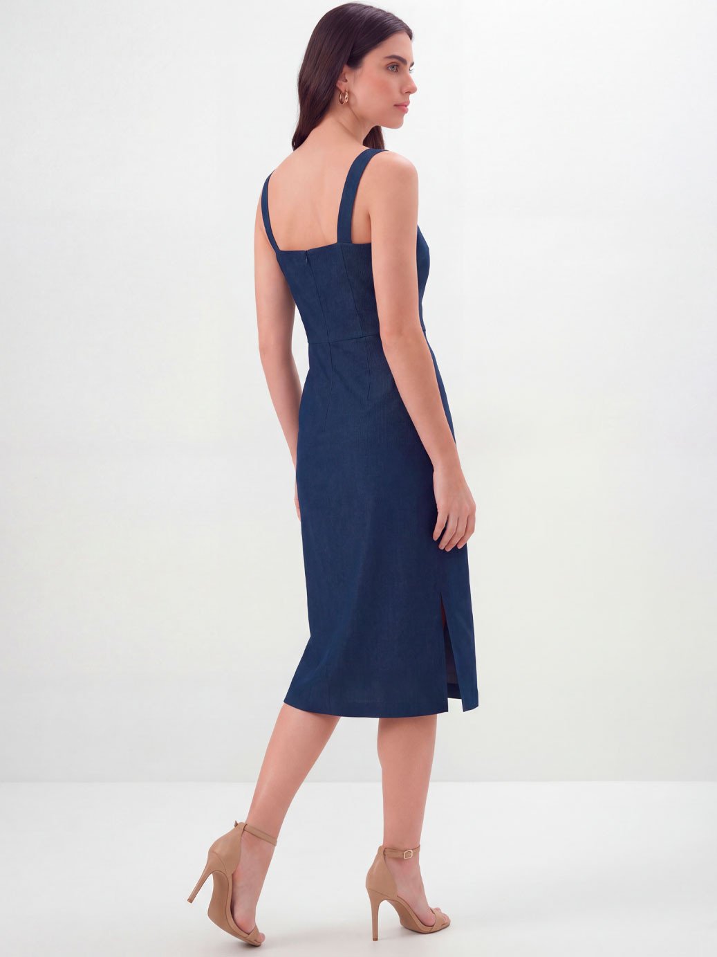 vestido tubinho com alcas de linho marinho berenice1