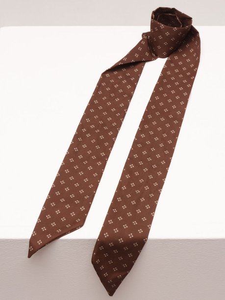 Gravata em Crepe Marrom Yumi
