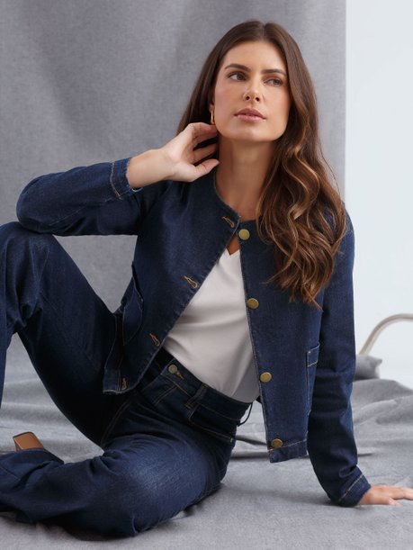 Calça Jeans Bootcut Azul Escuro Beliz