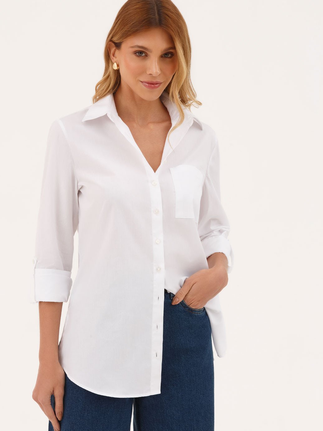 10202320 camisa feminina branca alongada com bolso marilu 3