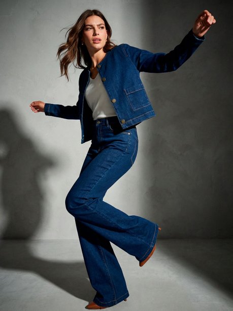 Calça Jeans Bootcut Azul Escuro Beliz