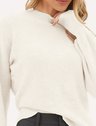 10501814 blusao tricot feminino off white branco ana flavia 19200570 calca feminina alfaiataria cinza ellen