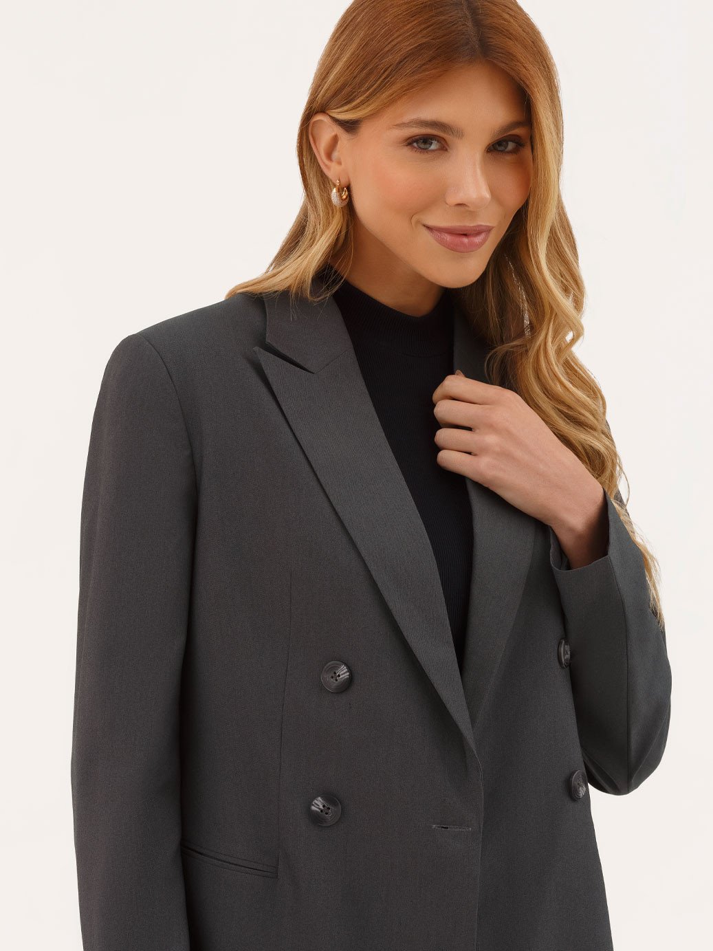 11400298 blazer alfaiataria feminino cinza elisa