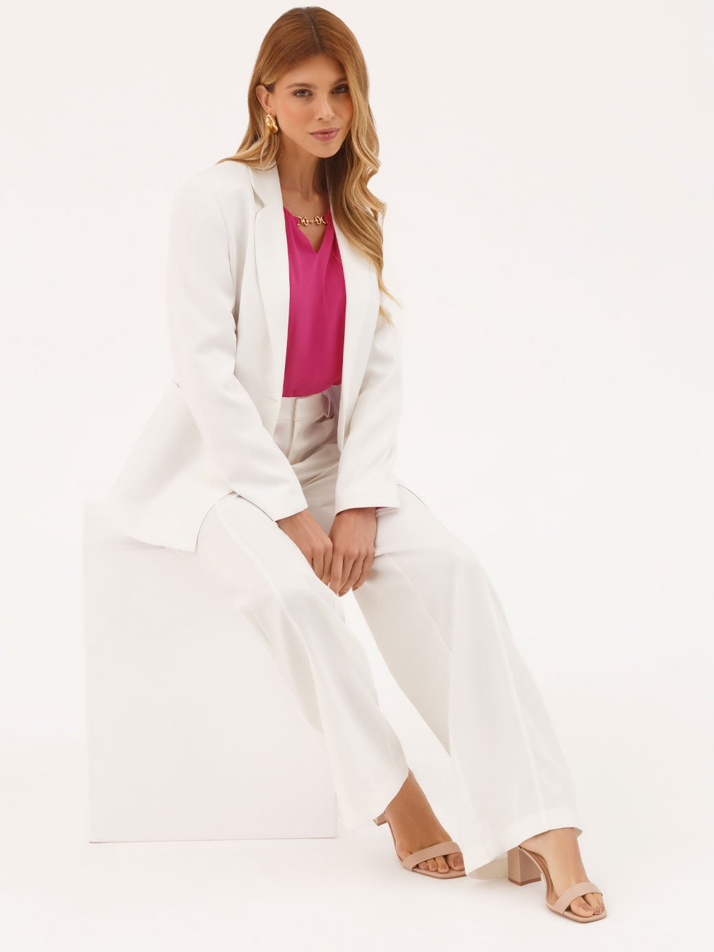 19200598 calca feminina branca eudora 11400318 blazer feminino branco off white intermediario evania 1 1