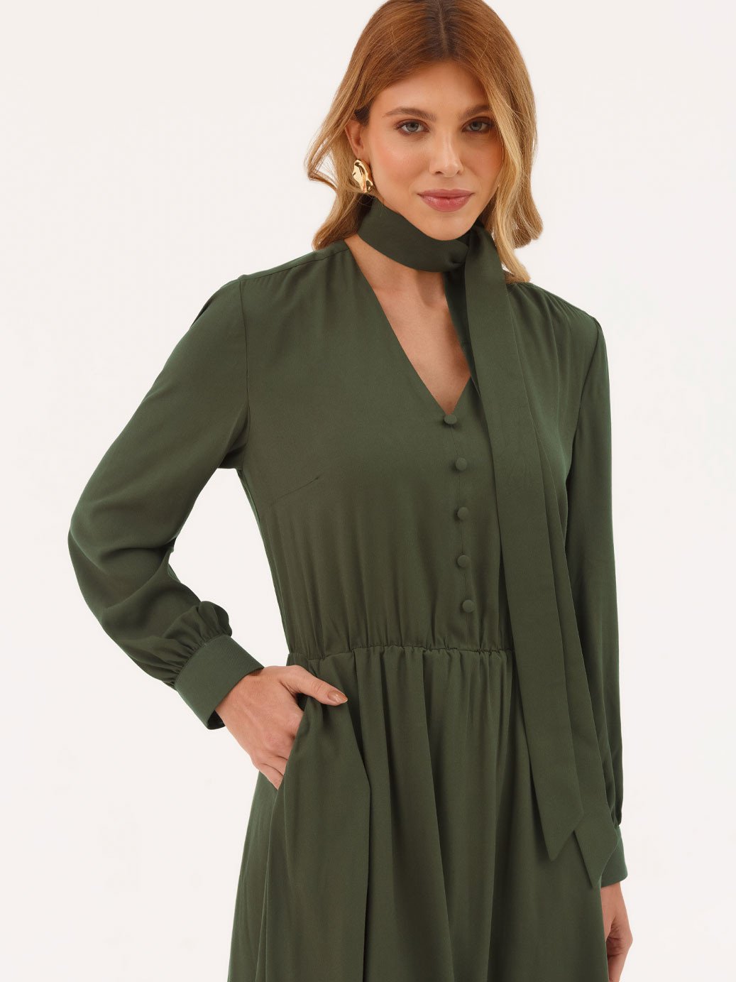 11000427 vestido longuete verde musgo may
