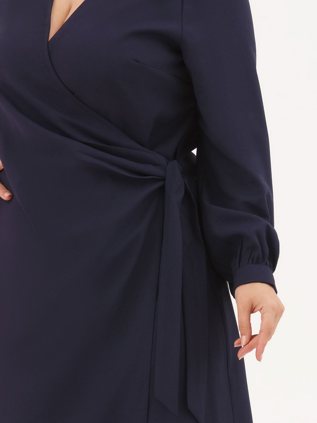 11000432 vestido transpassado azul marinho plus size rebeca 2