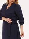 11000432 vestido transpassado azul marinho plus size rebeca