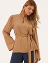 19200601 calca alfaiataria feminina marinho laya 10501744 blusa com amaracao camel canela esme1