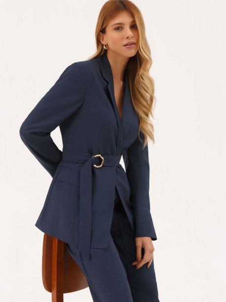 Blazer Alfaiataria Intermediário Marinho Nayomi