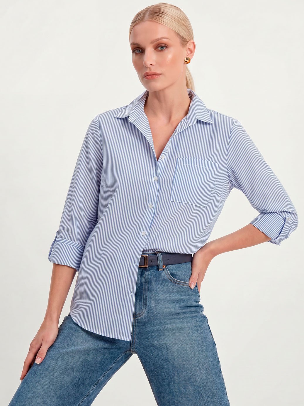 10202080 camisa oversized listrada selena 19200430 calca jeans feminina selene