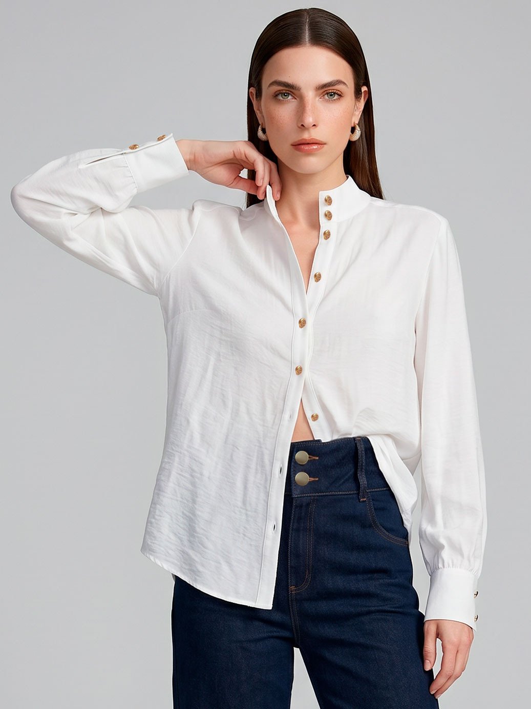 19200609 calca jeans pantalona azul escuro naya 10202325 camisa manga longa off white lilian 1