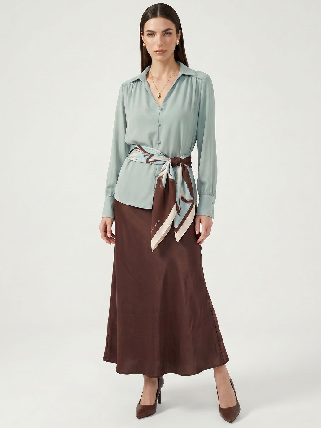 10161100 lenco georgia 10202232 blusa verde agua suyane 11000431 saia crepe marrom andreza 2 1