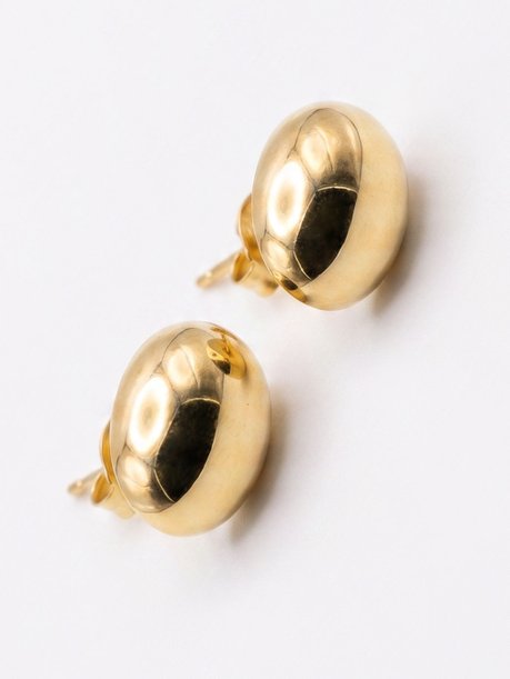 Brinco Oval Dourado Clássico Caraíva