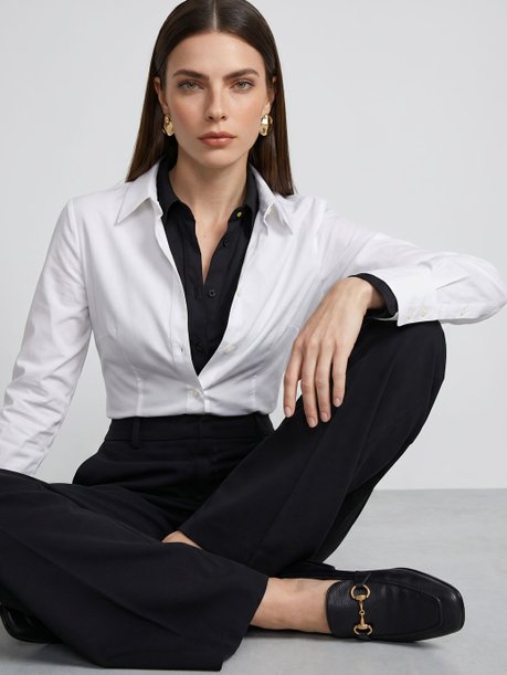 Camisa Social Básica Off White Roberta