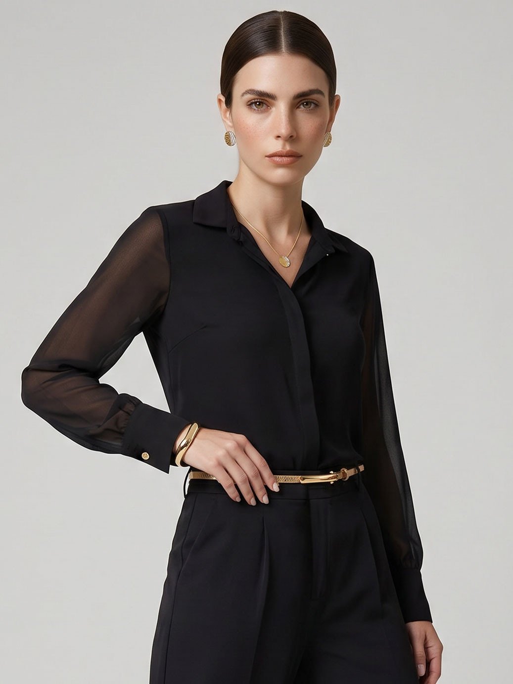 camisa preta tiara