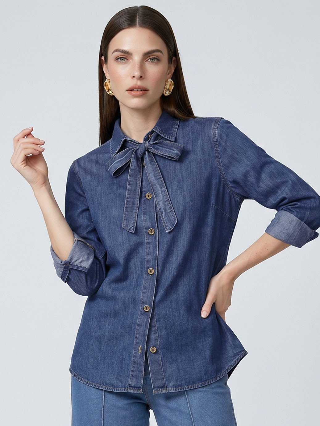 19200623 calca jeans pantalona naline 10202341 camisa jeans alany 2