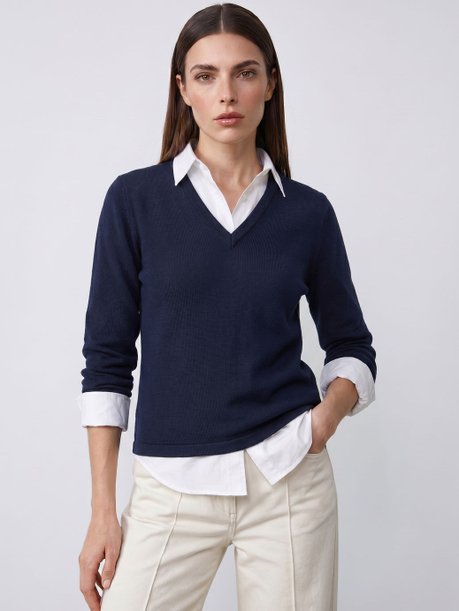 Suéter Camisa Marinho Evalise
