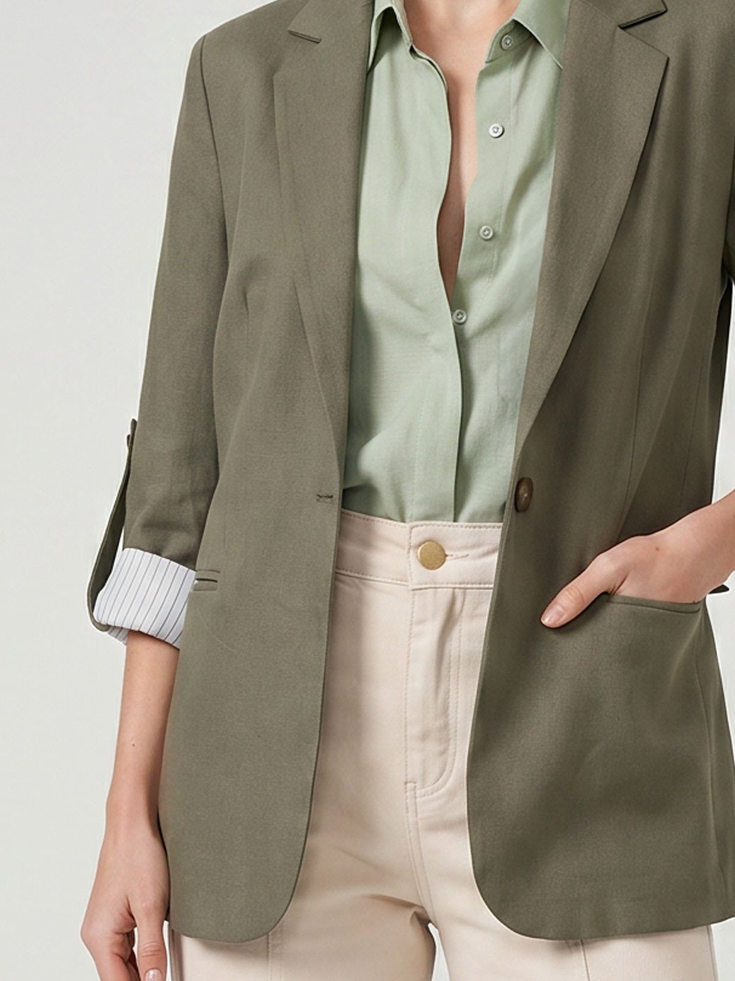 11400331 blazer alfaiataria intermediario sarja verde militar emy 4 2