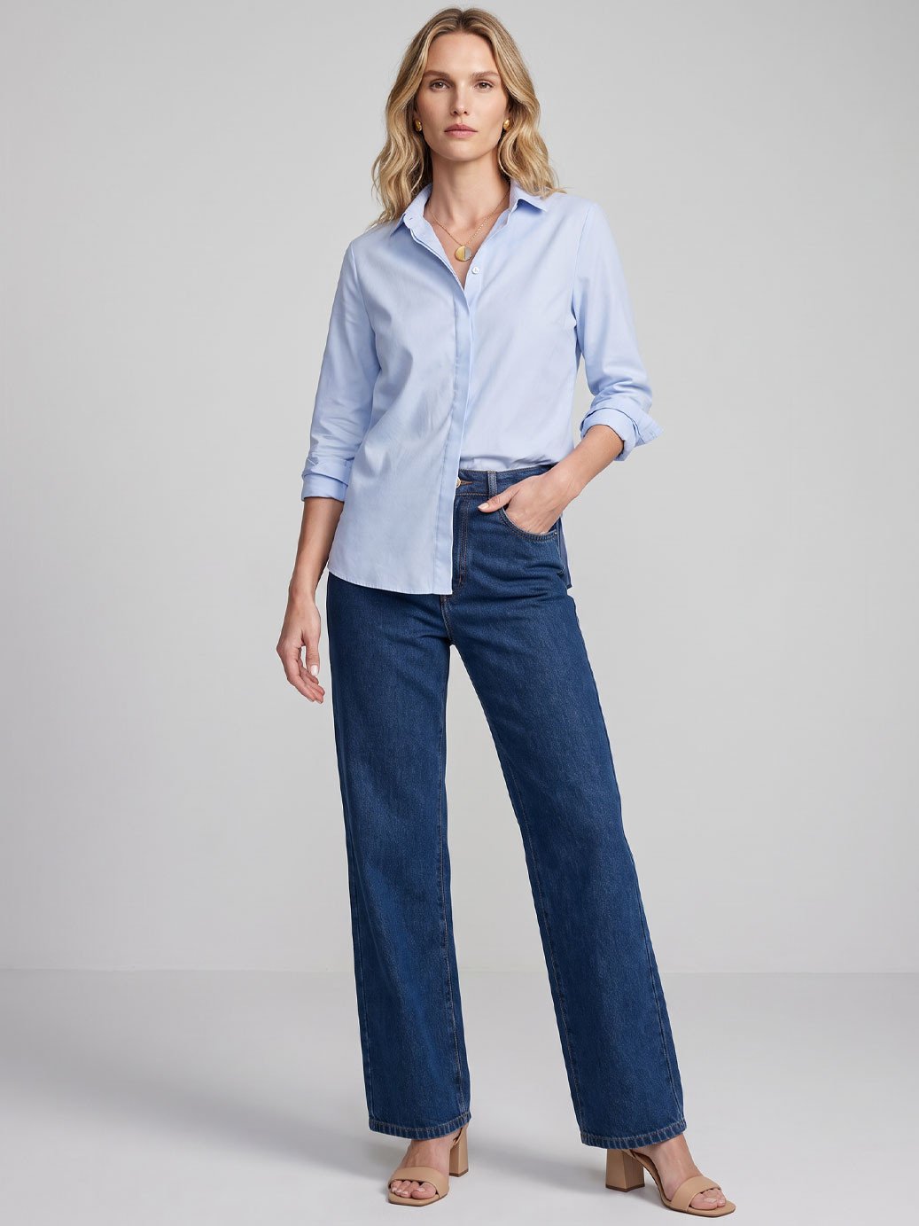 10202253 camisa comfy oxfordine sara 19200431 calca jeans sabrina 1