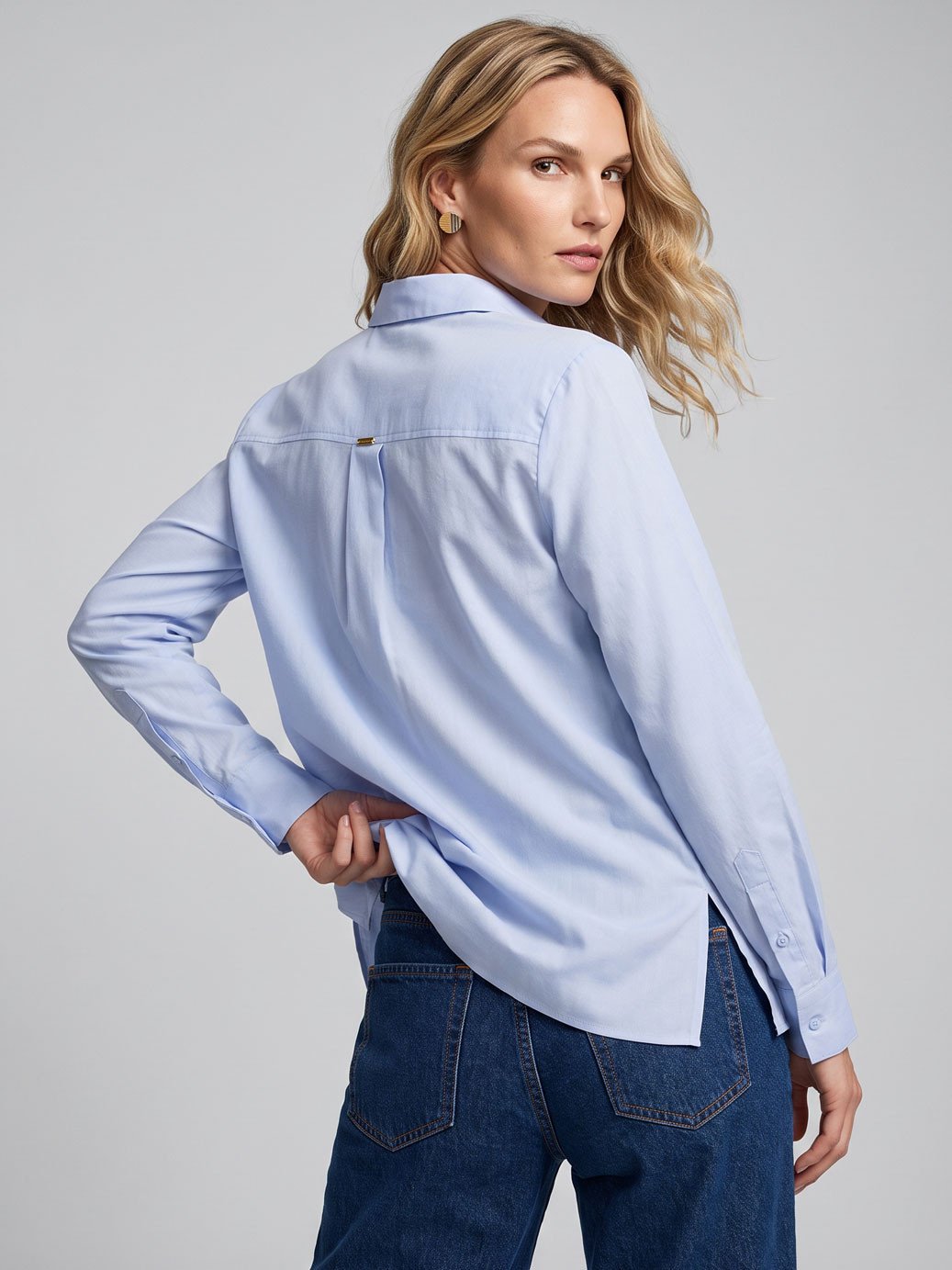 10202253 camisa comfy oxfordine sara 19200431 calca jeans sabrina 2
