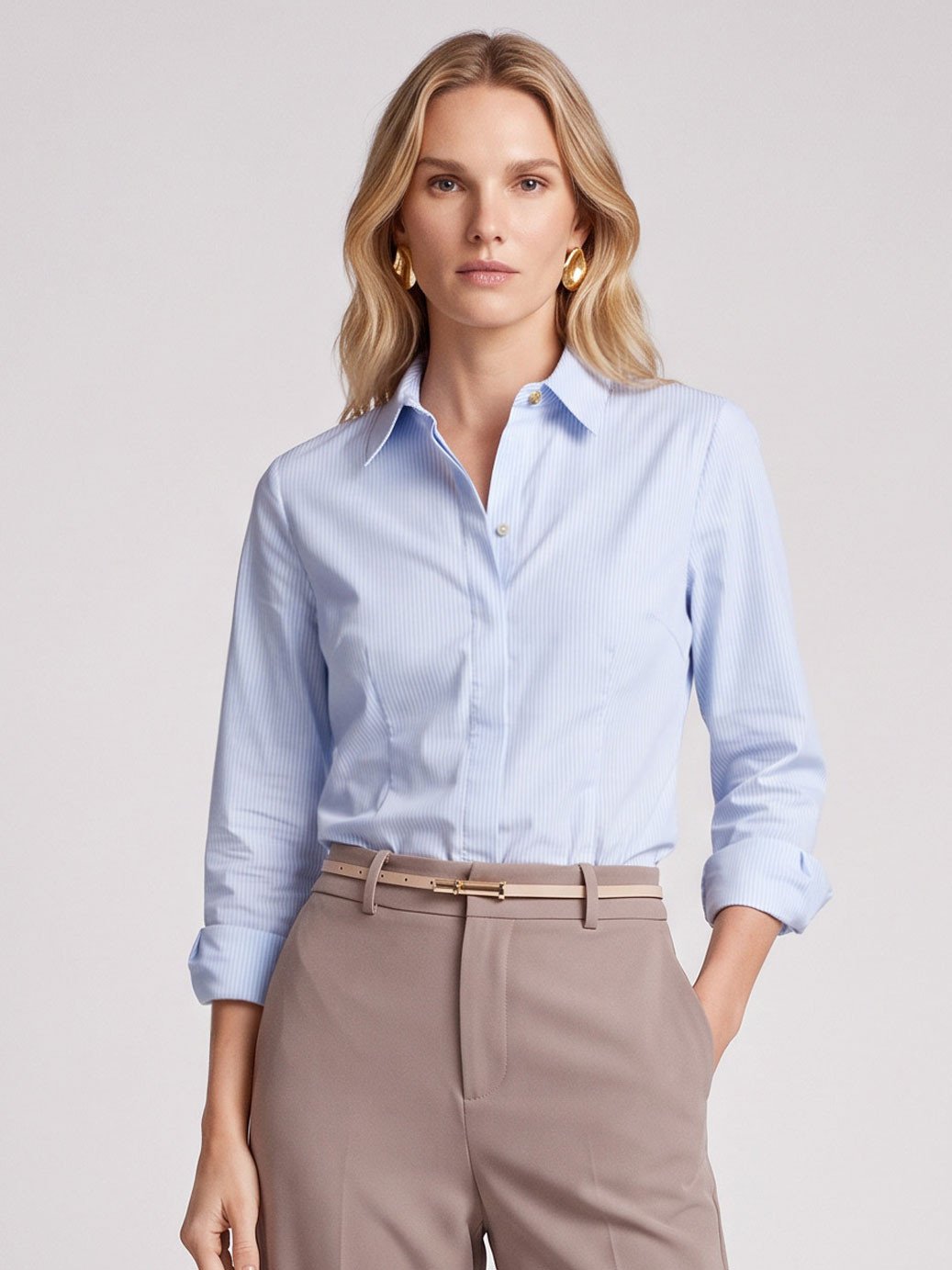10202067 camisa algodao listrada joice 19200381 calca wide leg de alfaiataria mocha mousse angelica 2