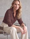 19200651 calca wide leg sarja atena 10202363 camisa manga longa marrom malika 2