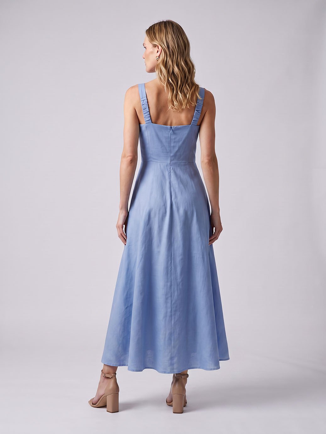 vestido de linho azul longuete principessa jeysi 05