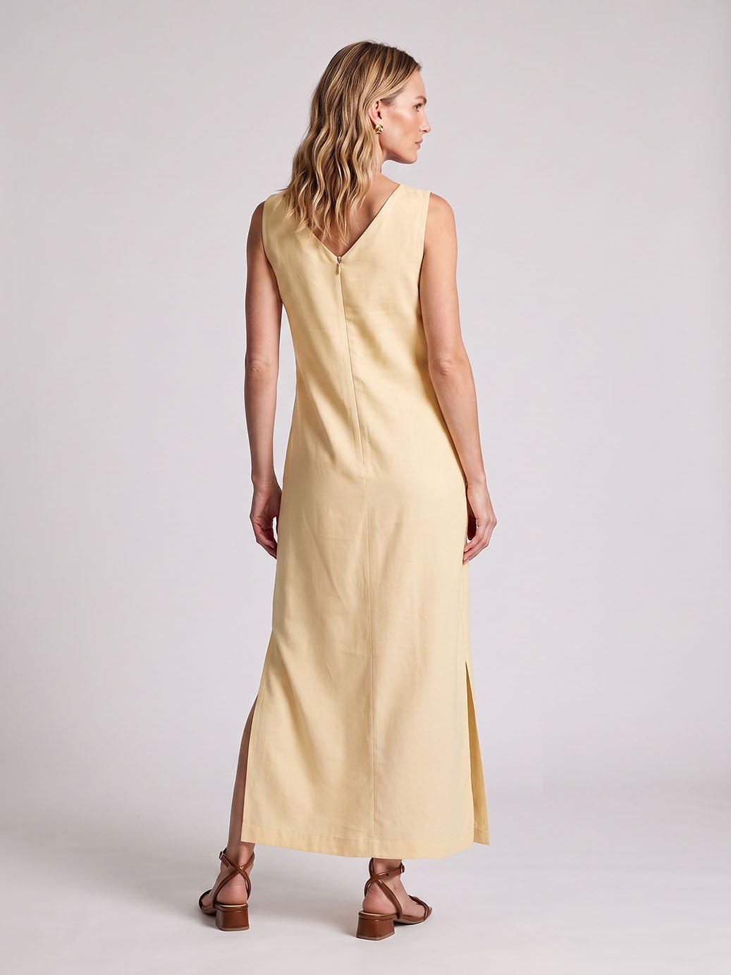 vestido alfaiataria manteiga principessa clarie