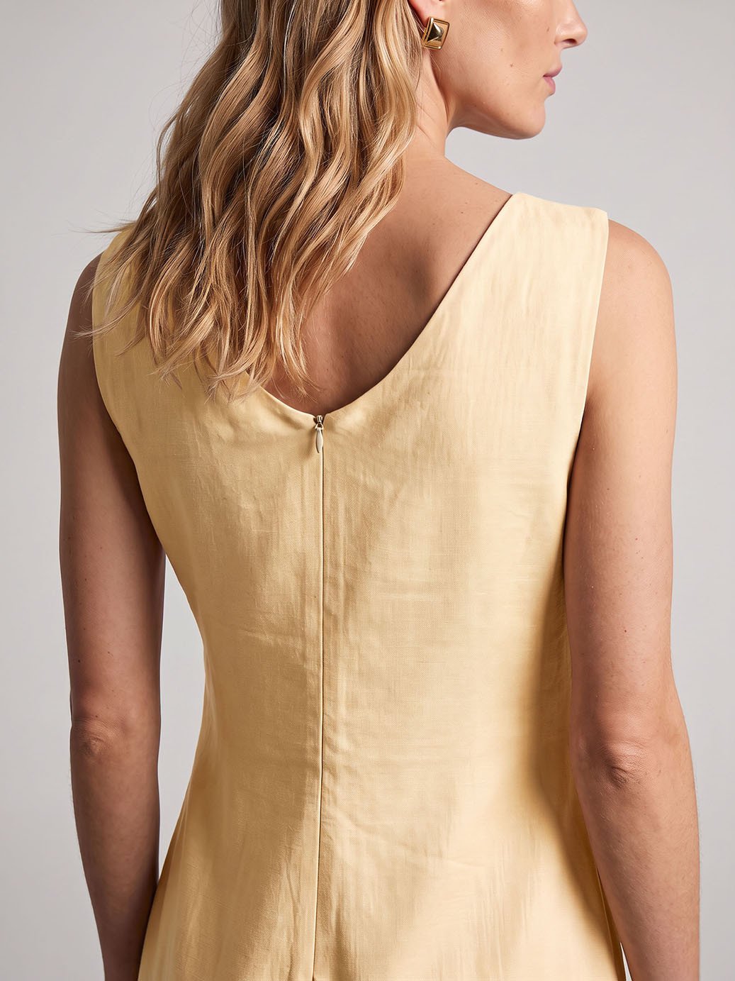 vestido alfaiataria amarelo principessa clarie