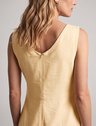 vestido alfaiataria amarelo principessa clarie
