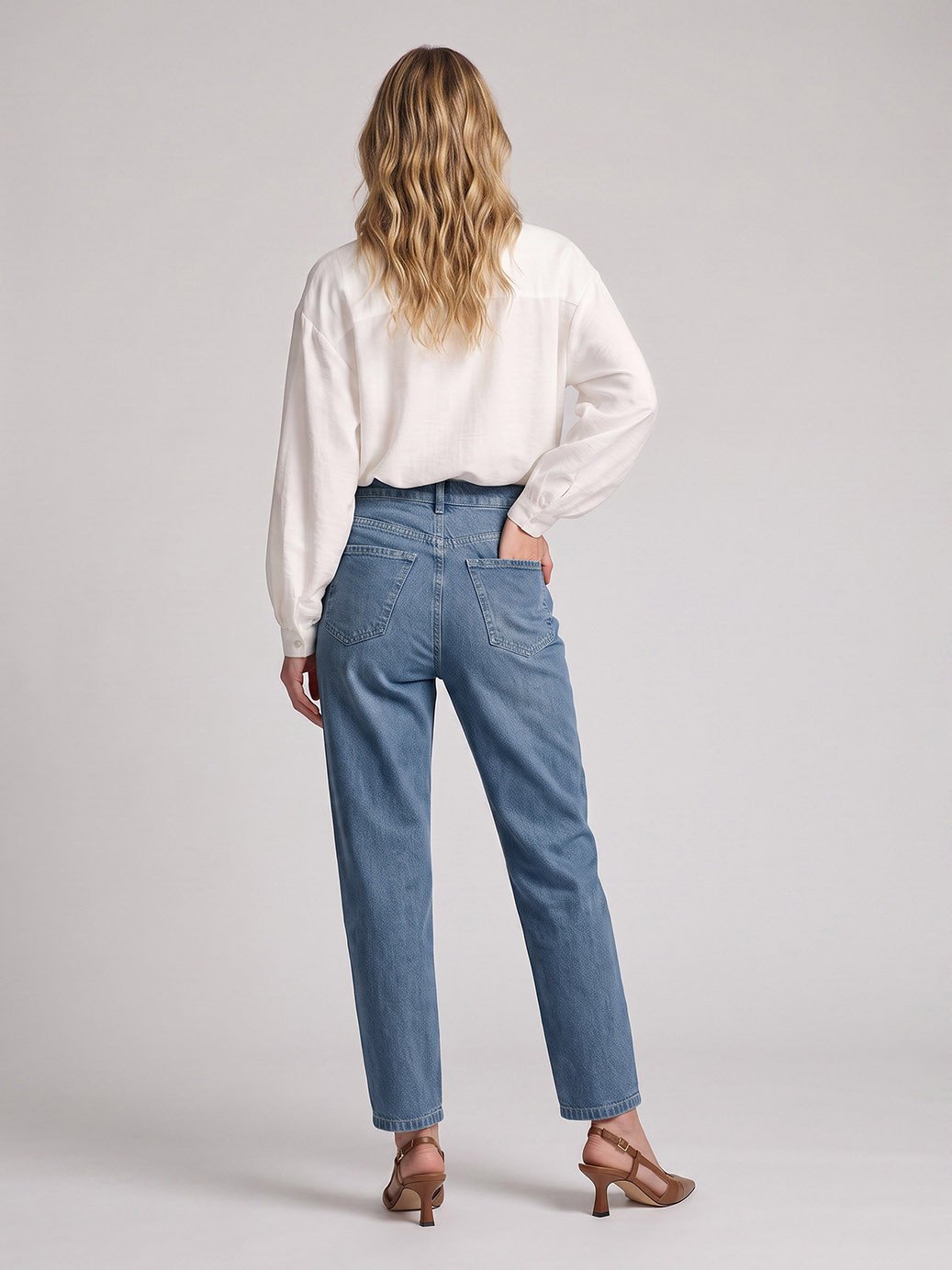 calca jeans medio azul principessa vivara