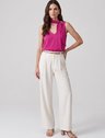 10800892 regata feminina em crepe framboesa lucia 10161123 faixa gravata crepe pink yumi 19200639 calca pantalona off white milana