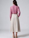 11000406 saia alfaiataria maxi sarja areia gislayne 10501668 blusa manga longa gola laco em crepe rosa elizabeth 2