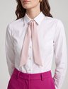 Faixa Gravata Dupla em Crepe Rosa Claro Yumi