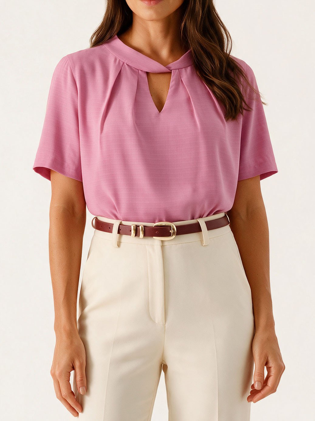 10501671 blusa manga curta em chiffon rosa eliana