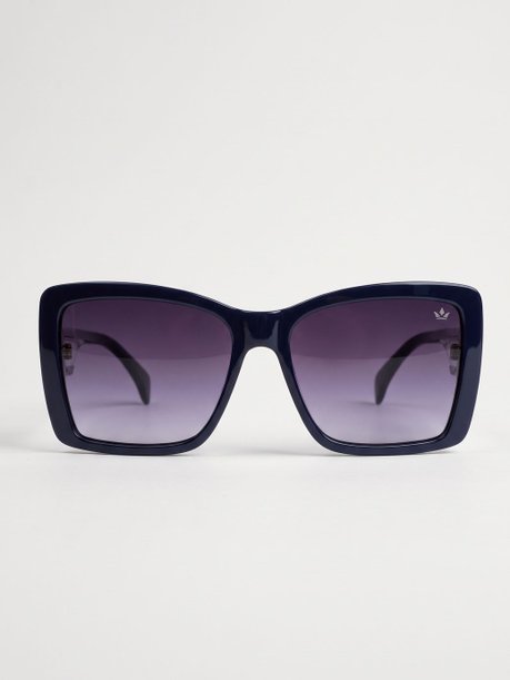 Óculos de Sol Acetato Retangular Azul Marinho Haiti