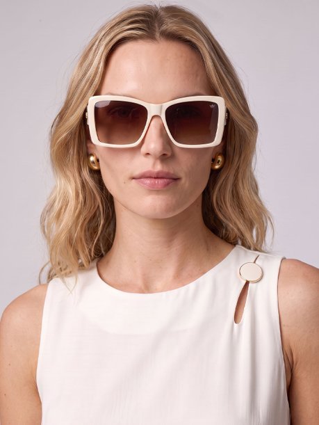 Óculos de Sol Acetato Retangular Off White Escócia